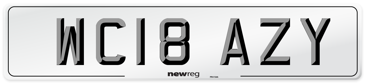 WC18 AZY Number Plate from New Reg